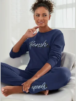 Sweatshirt basique avec logo imprimé et broderie