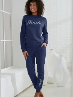 Sweatshirt basique avec logo imprimé et broderie