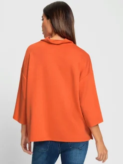 Sweatshirt boutons contrastés élégants