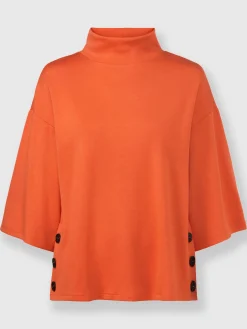 Sweatshirt boutons contrastés élégants