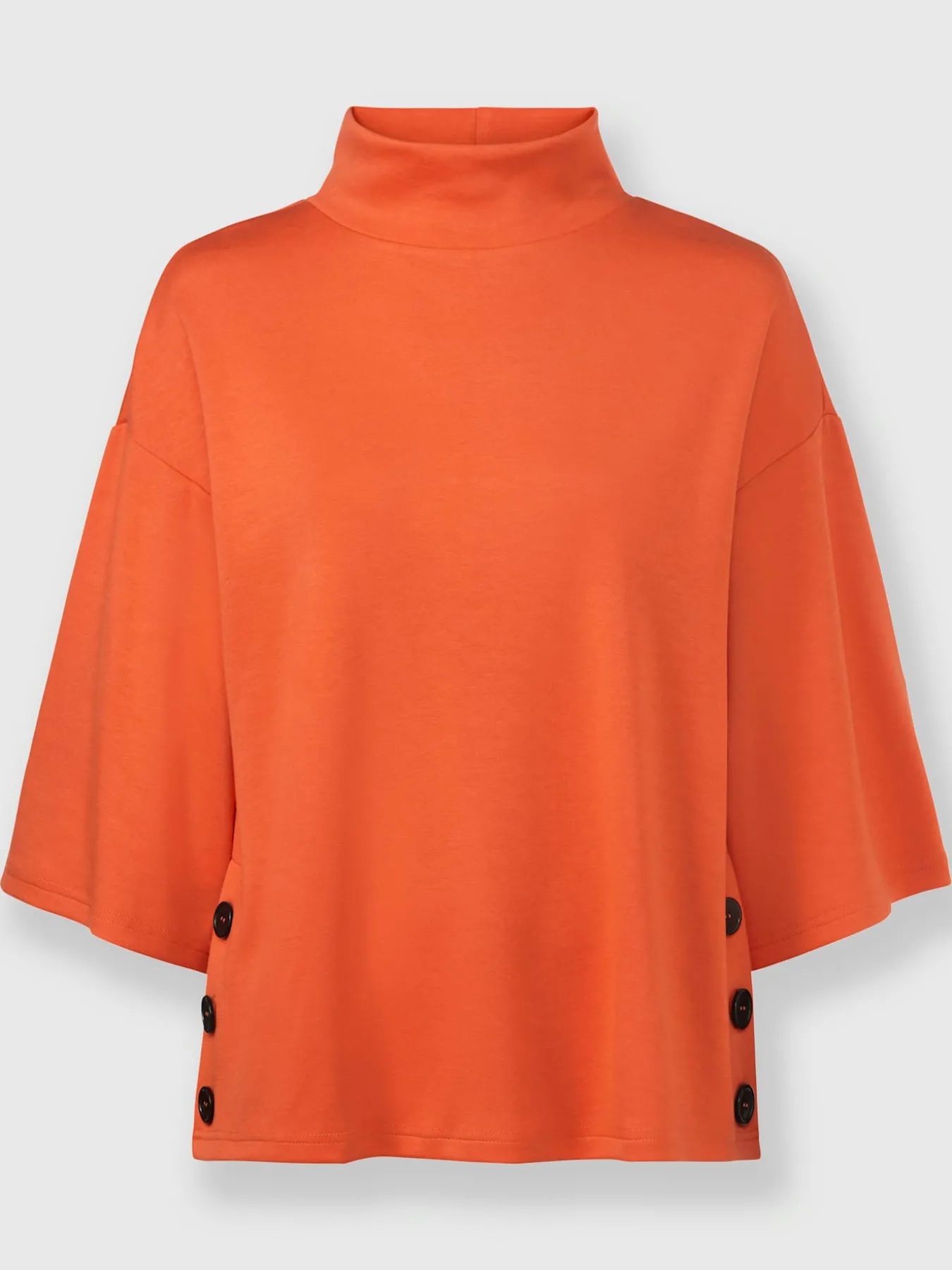 Sweatshirt boutons contrastés élégants