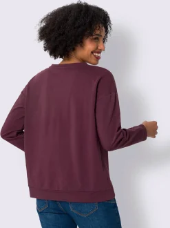Sweatshirt broderie ton sur ton