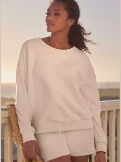 Sweatshirt en qualité côtelée