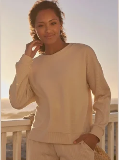 Sweatshirt en qualité côtelée
