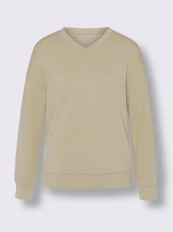 Sweatshirt encolure en v chevauchante