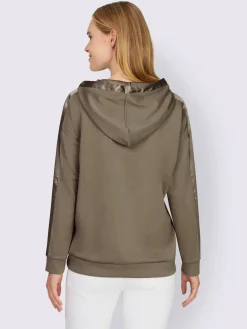 Sweatshirt garniture de satin décorative