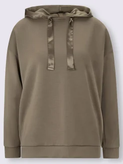 Sweatshirt garniture de satin décorative