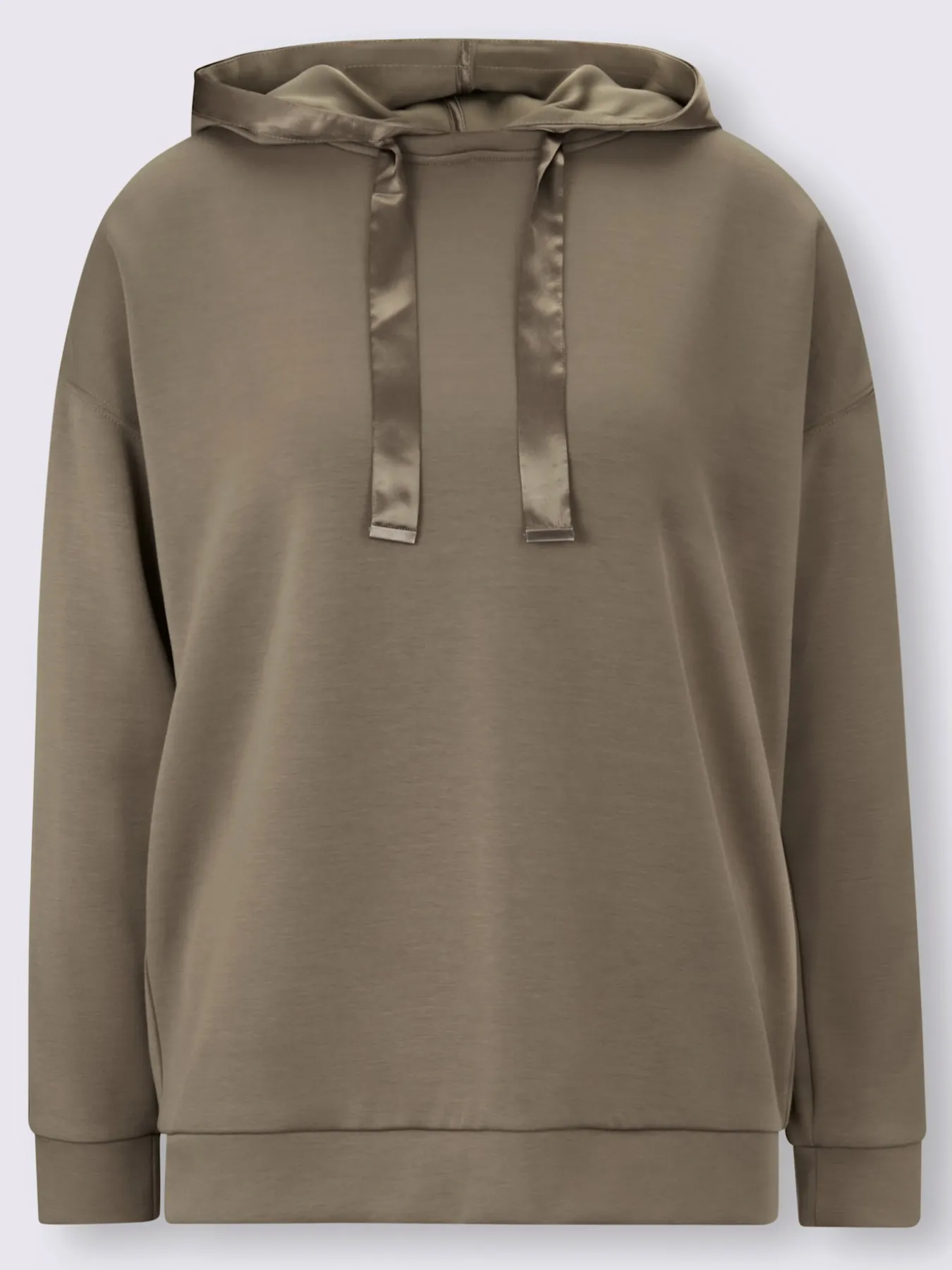Sweatshirt garniture de satin décorative