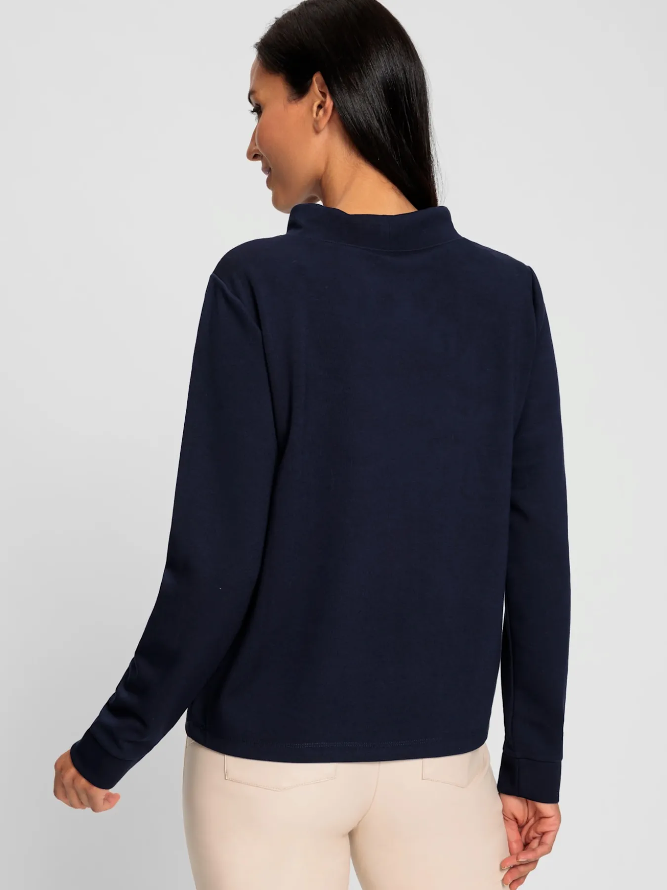 Sweatshirt imprimé avec pierres brillantes fantaisie