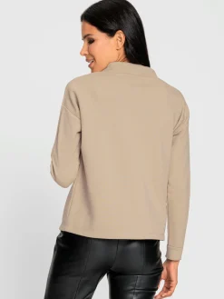 Sweatshirt imprimé feuille brillant