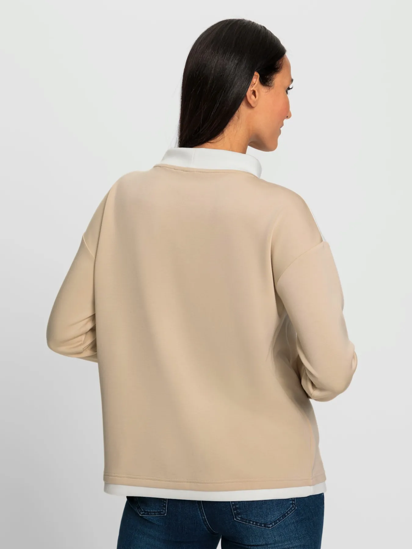 Sweatshirt inscription avec petites pierres brillantes fantaisie