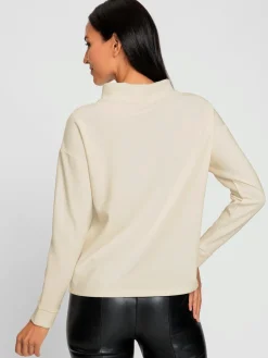 Sweatshirt inscription en polaire douce