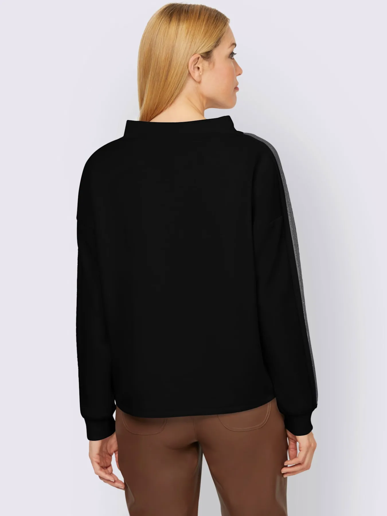 Sweatshirt large col montant avec coulisse