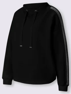 Sweatshirt large col montant avec coulisse