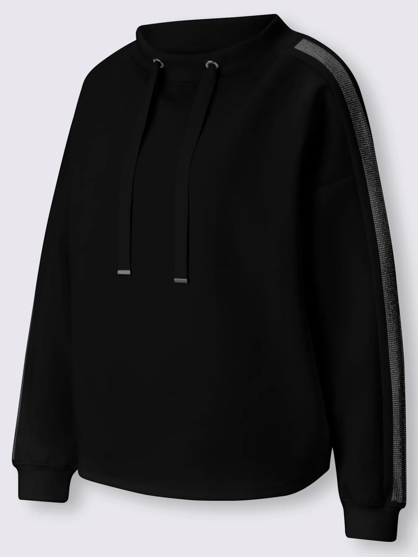 Sweatshirt large col montant avec coulisse