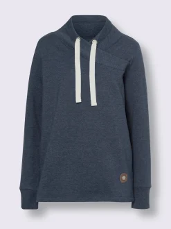 Sweatshirt long col asymétrique