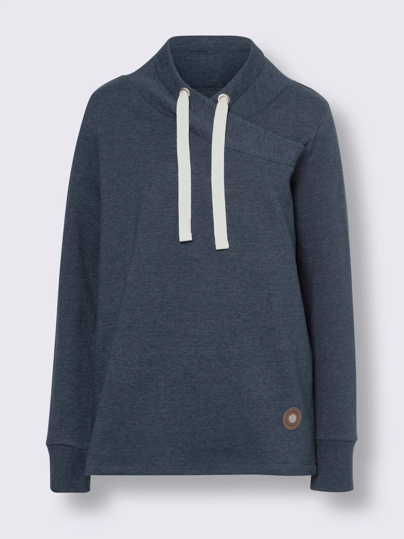 Sweatshirt long col asymétrique