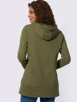 Sweatshirt long pur coton