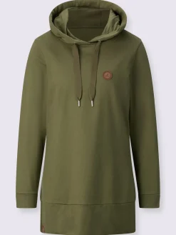 Sweatshirt long pur coton