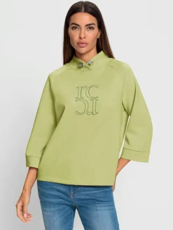 Sweatshirt motif de broderie haute qualité