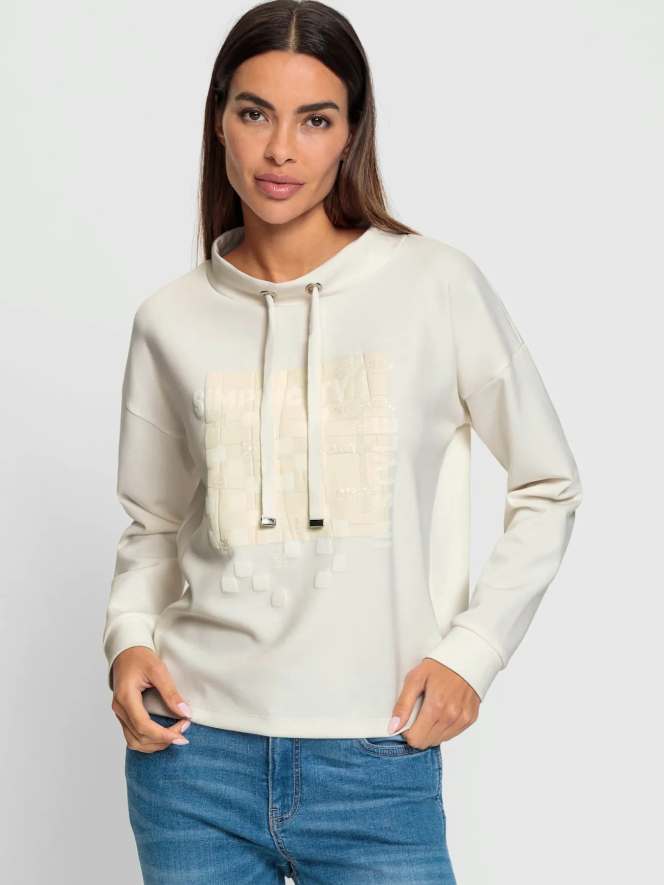Sweatshirt motif imprimé exclusif devant