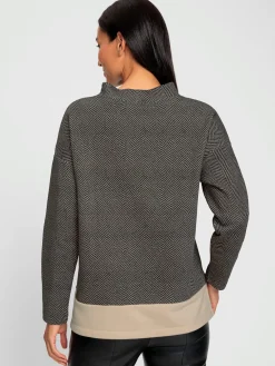 Sweatshirt motif sergé chevron