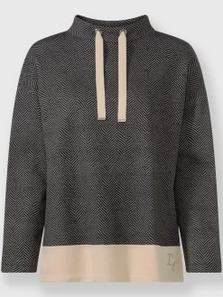 Sweatshirt motif sergé chevron