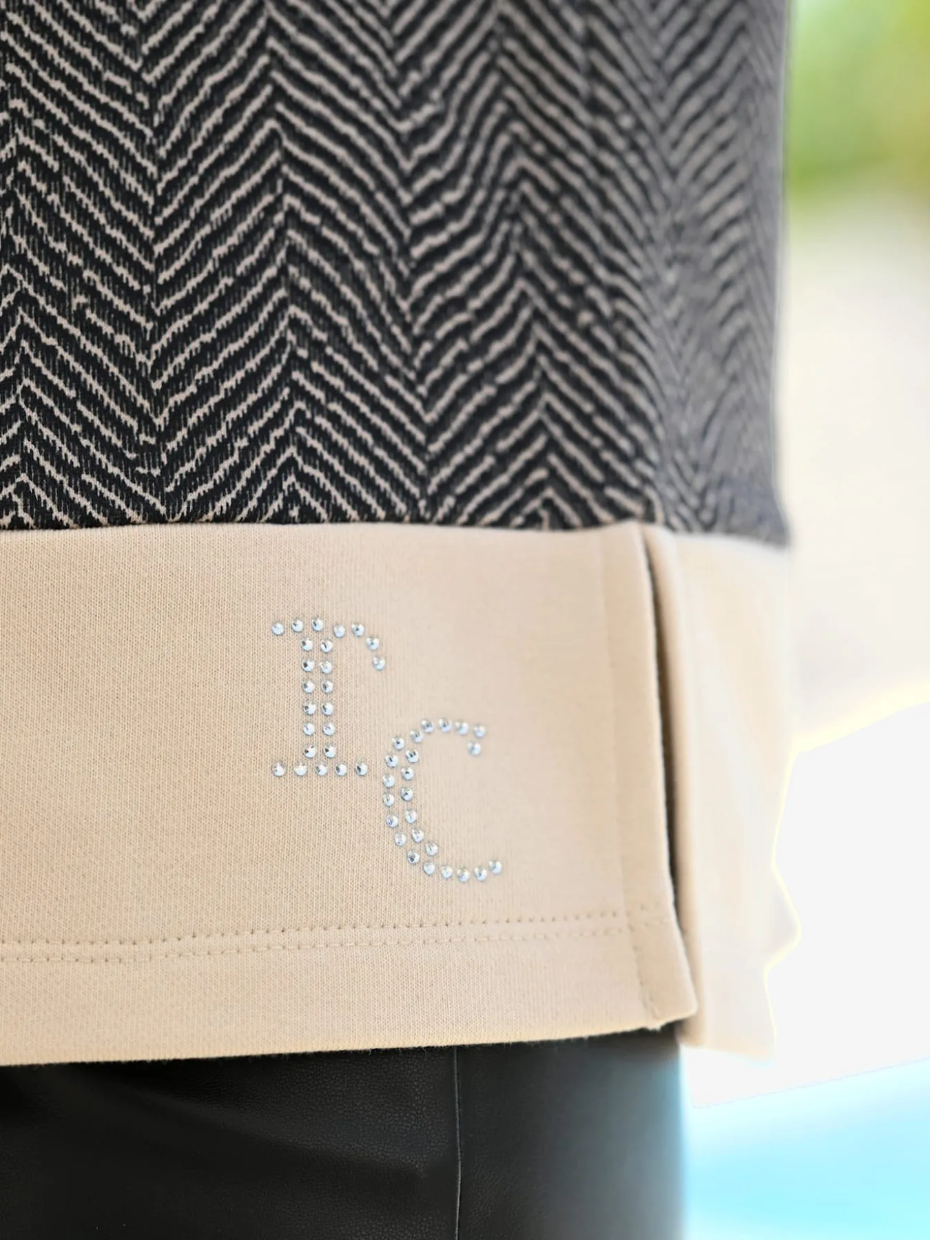 Sweatshirt motif sergé chevron