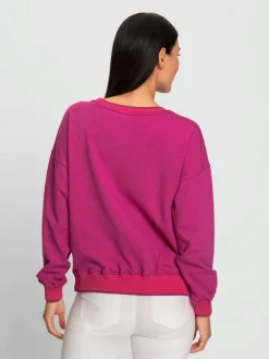 Sweatshirt passepoils contrastés tendance
