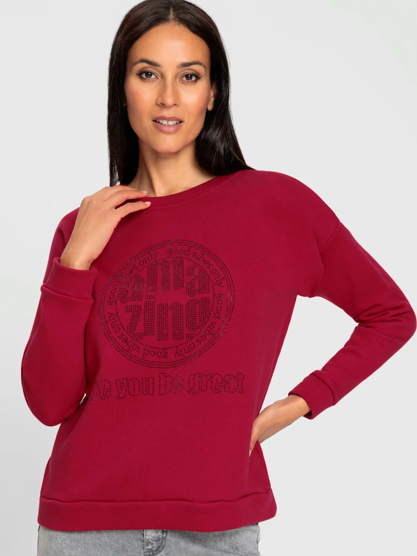 Sweatshirt petites pierres fantaisie