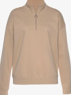Sweat-shirt pull camionneur avec glissière et col haut