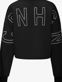 Sweatshirt raccourci avec mancherons