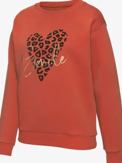 Sweat-shirt t-shirt détente à encolure ronde