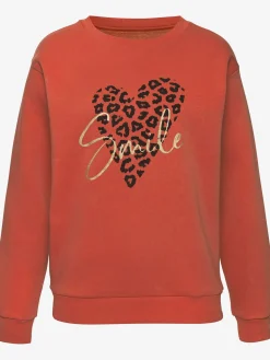 Sweat-shirt t-shirt détente à encolure ronde