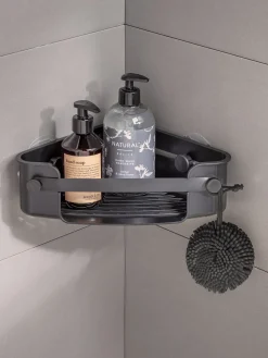 Étagère d'angle extensible pour baignoire ou douche plastique stable