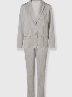 Tailleur pantalon fines rayures classiques