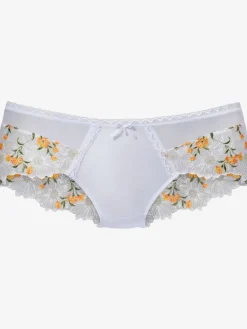 Tanga féminin avec petit nœud décoratif et perle au centre devant