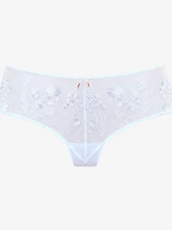 Tanga panty féminin avec de belles fleurs en dentelle brodée élégante