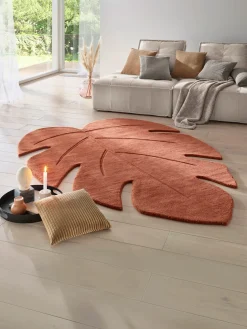 Tapis à poils longs tissé à la main