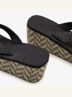 Tongs avec talon compensé confortable