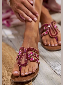 Tongs cuir de qualité