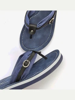 Tongs estivales avec imprimé et semelle imperméable