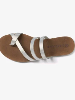Tongs mules en cuir doux