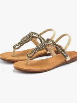 Tongs ornées de petites pierres fantaisie