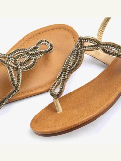 Tongs ornées de petites pierres fantaisie