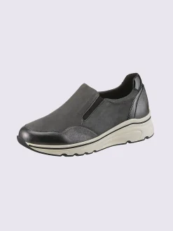 Trotteurs mélange de cuir velours et de cuir lisse
