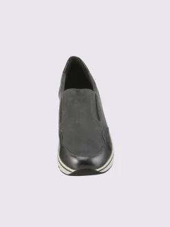 Trotteurs mélange de cuir velours et de cuir lisse