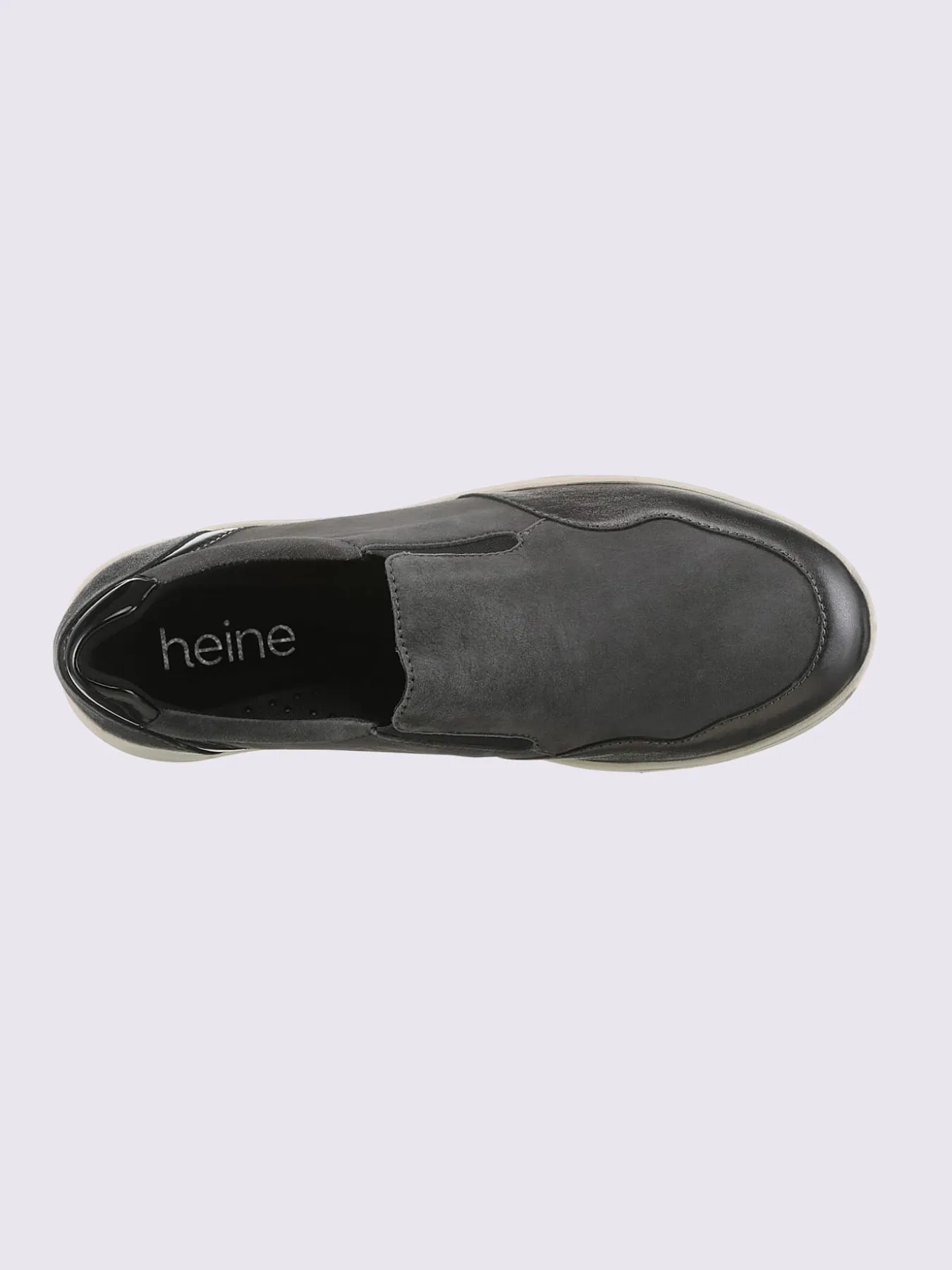 Trotteurs mélange de cuir velours et de cuir lisse