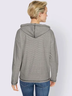 T-shirt à capuche rayures marines
