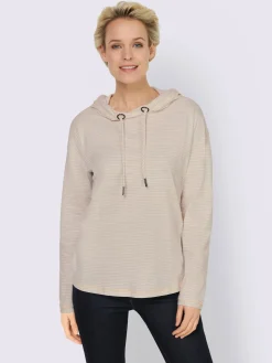 T-shirt à capuche rayures marines
